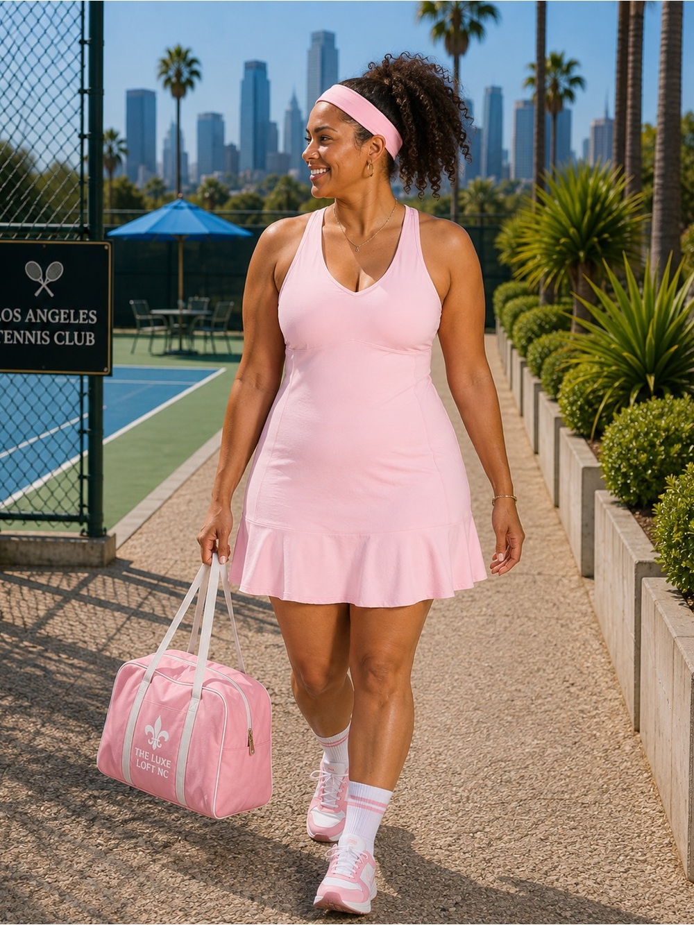 All In Motion Everyday Soft Ruffle Active Dress XXL Pink Tennis Golf Travel NWT